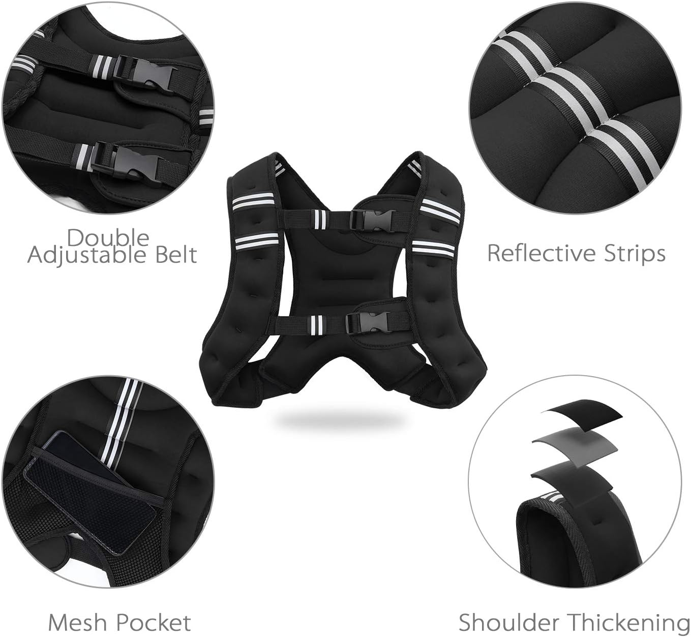 Weighted Vest – 11/18Lbs for Strength