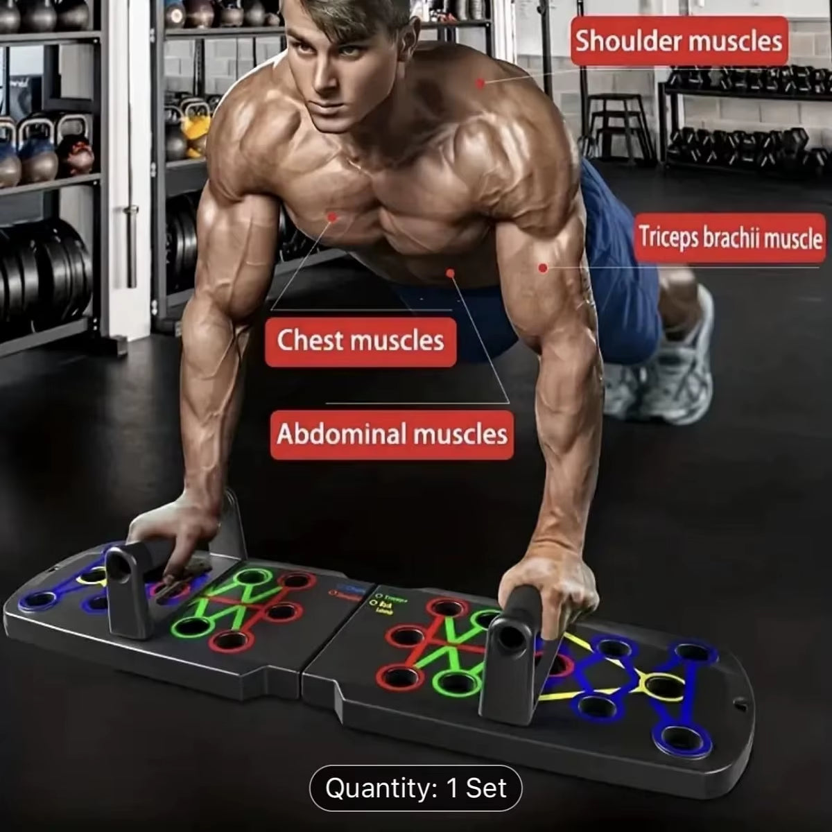 Solid Push up Board Home Workout Equipment Multi-Functional Pushup Stands System Fitness Floor Chest Muscle Exercise Professiona