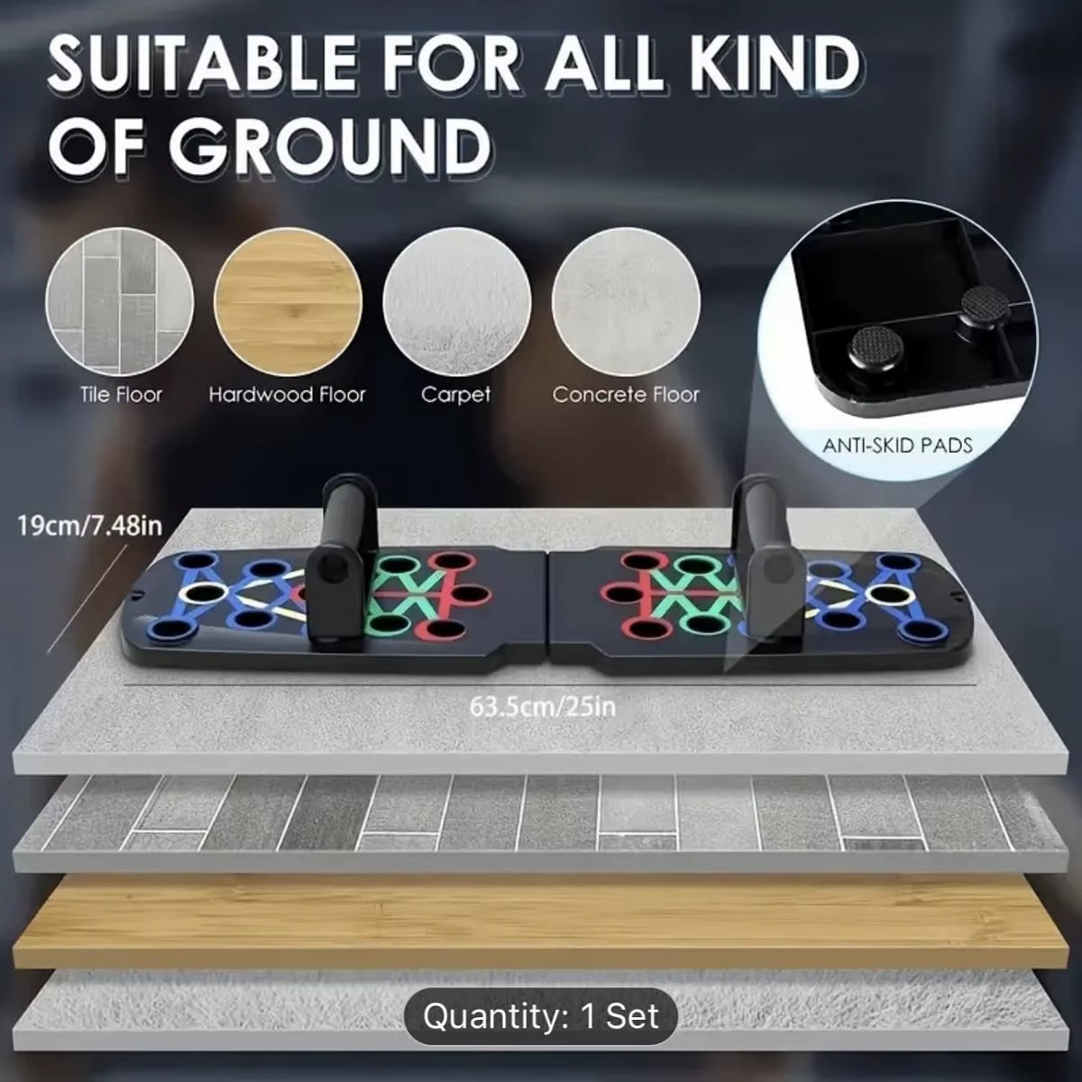 Solid Push up Board Home Workout Equipment Multi-Functional Pushup Stands System Fitness Floor Chest Muscle Exercise Professiona